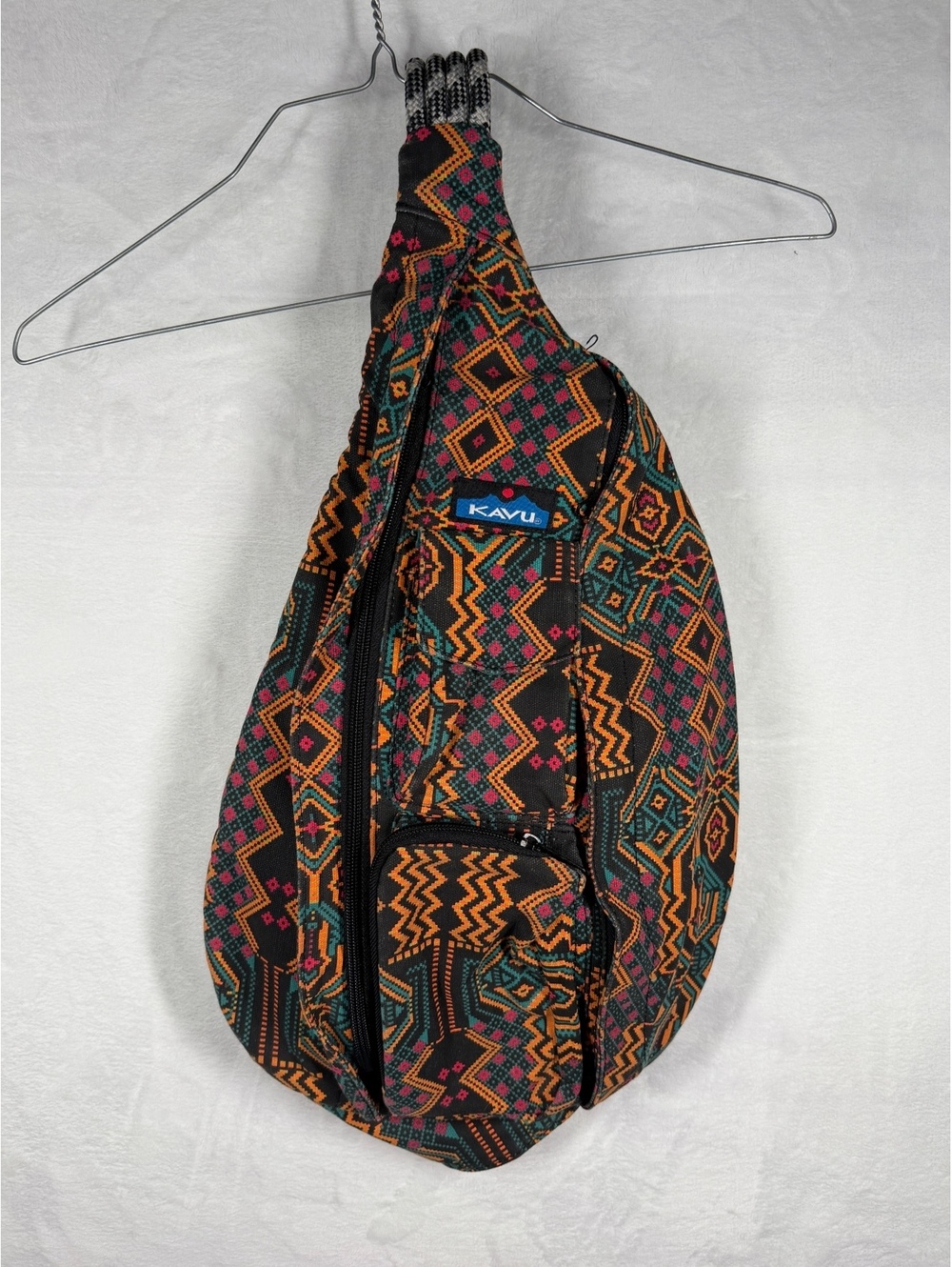 Kavu Rope Sling Bag with Colorful Aztec Pattern